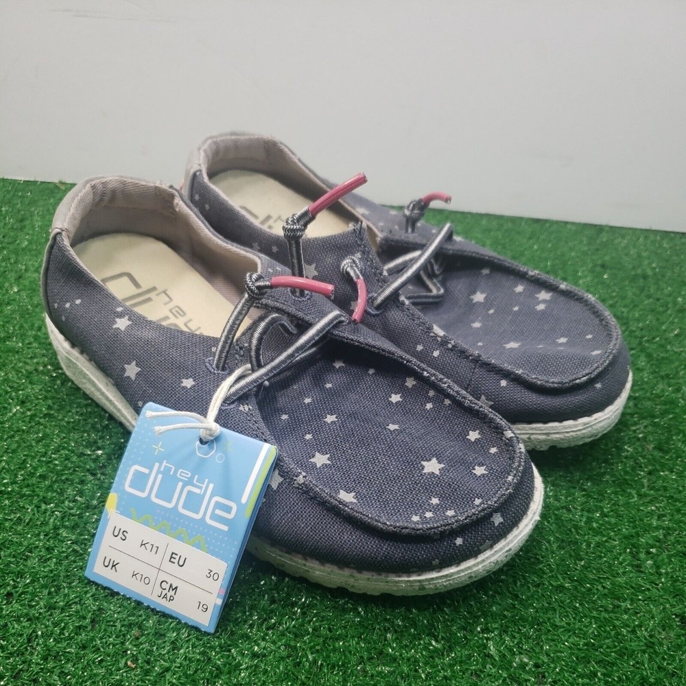 Hey Dude Wendy Youth Cat Eye Navy Lightweight Slip On Casual Shoes KIDS 11